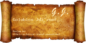 Golobics József névjegykártya