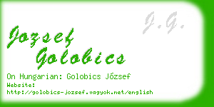 jozsef golobics business card