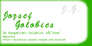 jozsef golobics business card